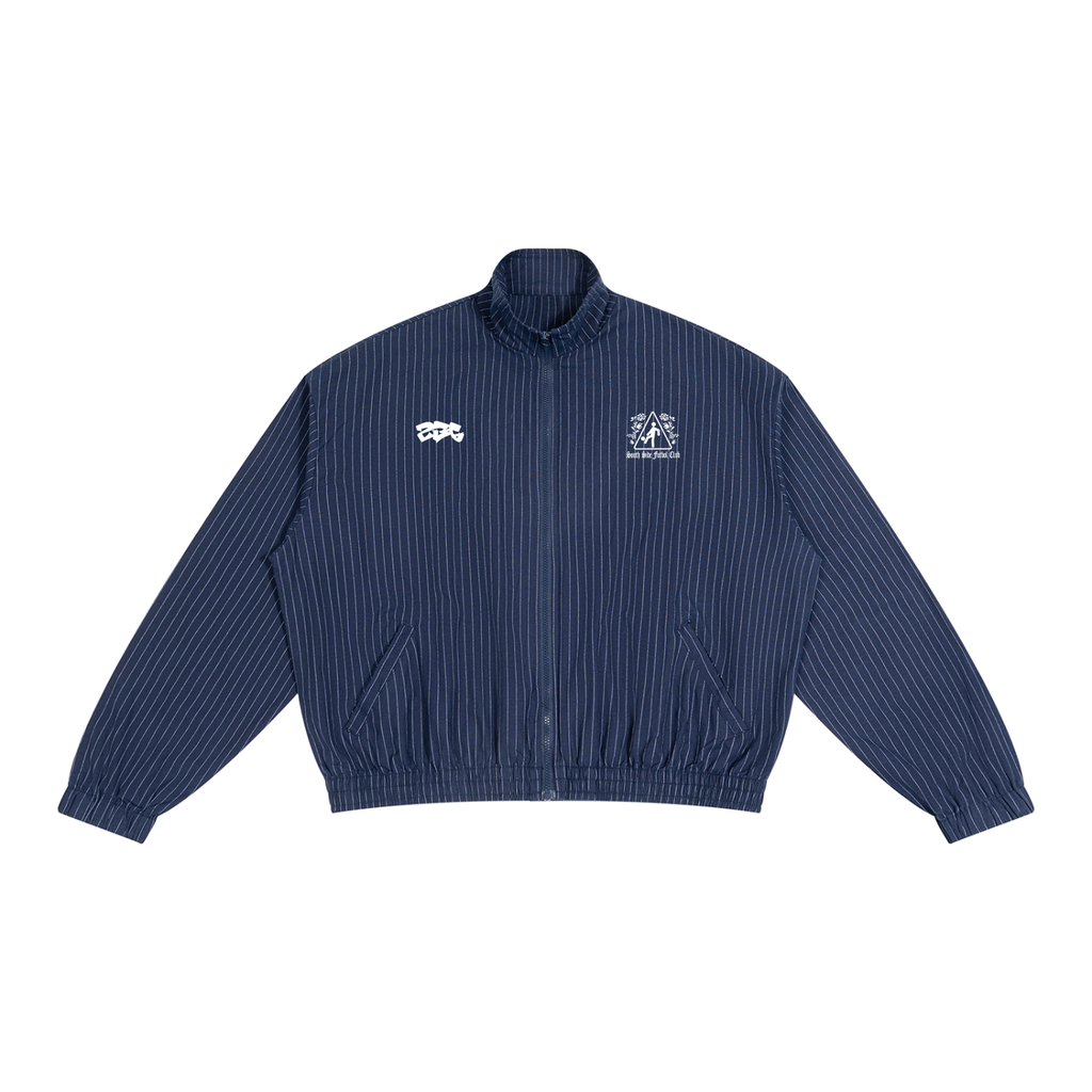 BLUE PINSTRIPE TRACK JACKET