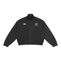 BLACK PINSTRIPE TRACK JACKET