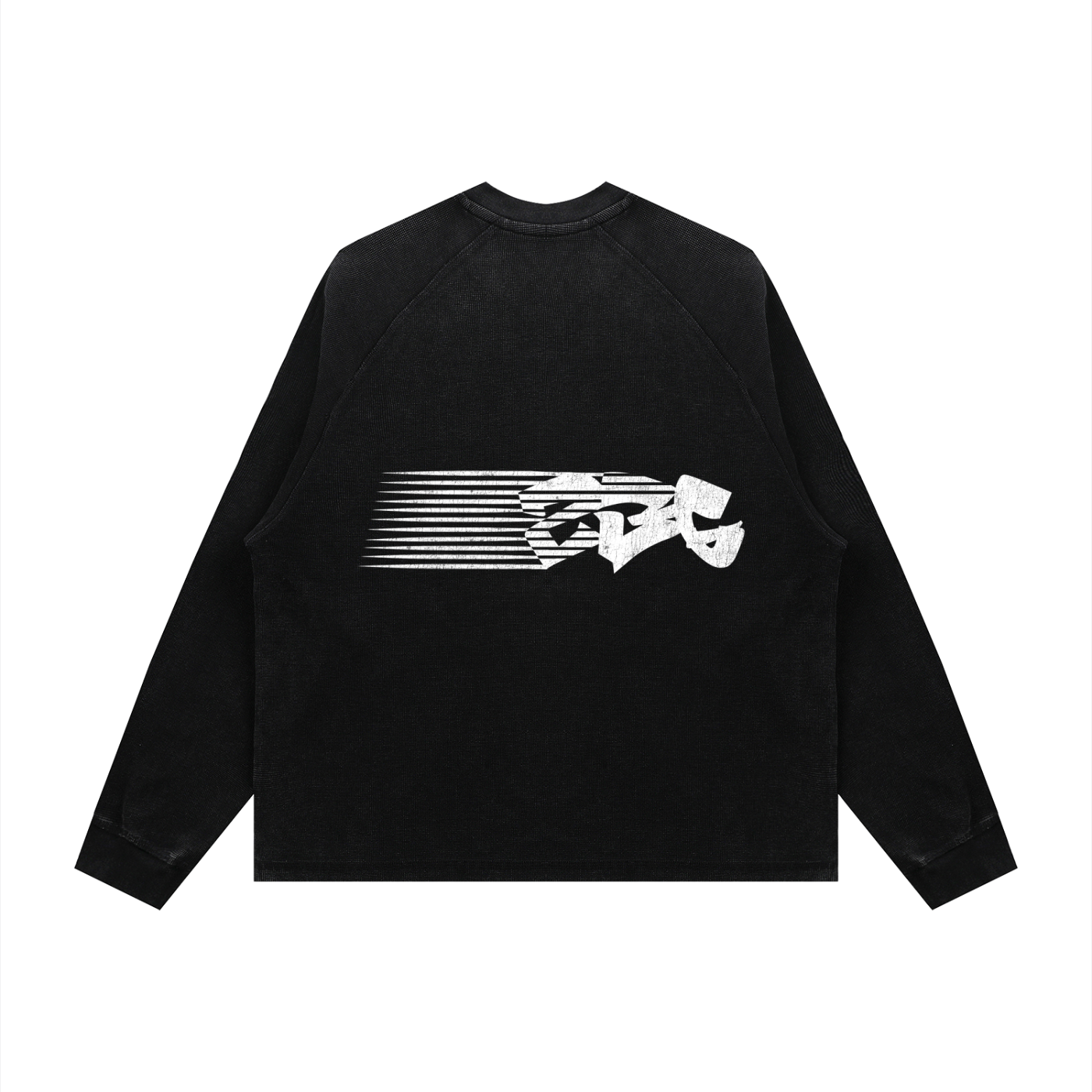 BLACK WAFFLE LONGSLEEVE