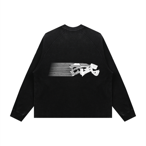 BLACK WAFFLE LONGSLEEVE