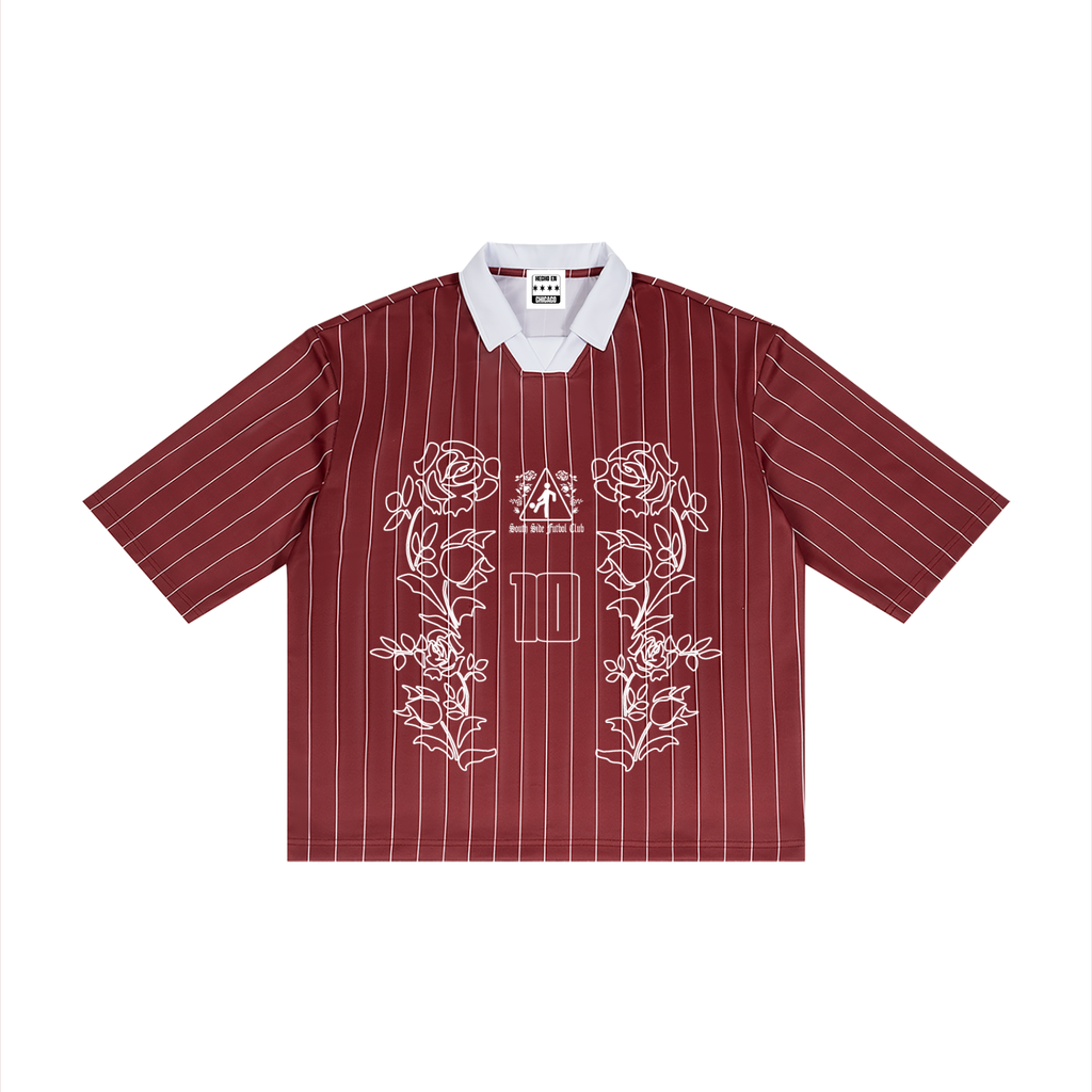 RED PINSTRIPE JERSEY