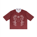 RED PINSTRIPE JERSEY