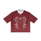 RED PINSTRIPE JERSEY