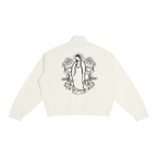 WHITE PINSTRIPE TRACK JACKET