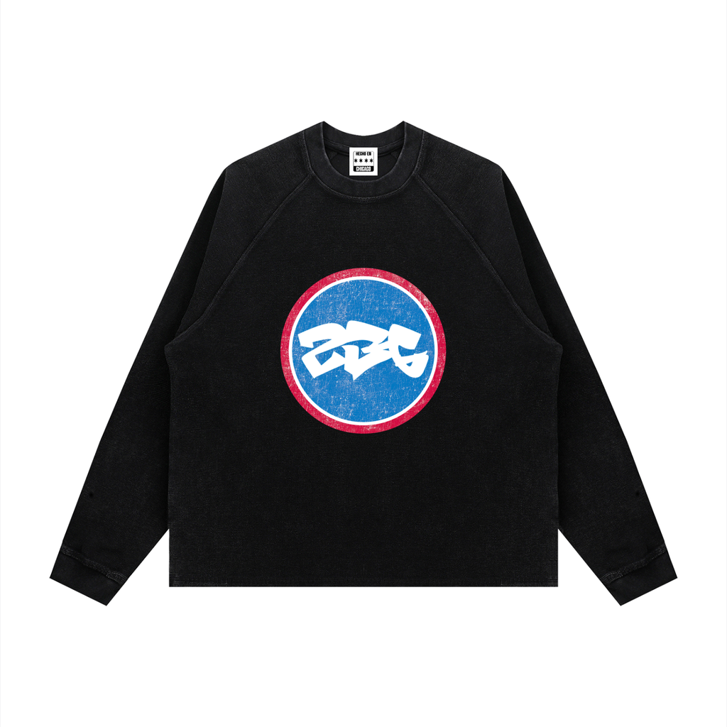 BLACK WAFFLE LONGSLEEVE