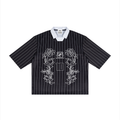 BLACK PINSTRIPE JERSEY