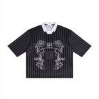 BLACK PINSTRIPE JERSEY