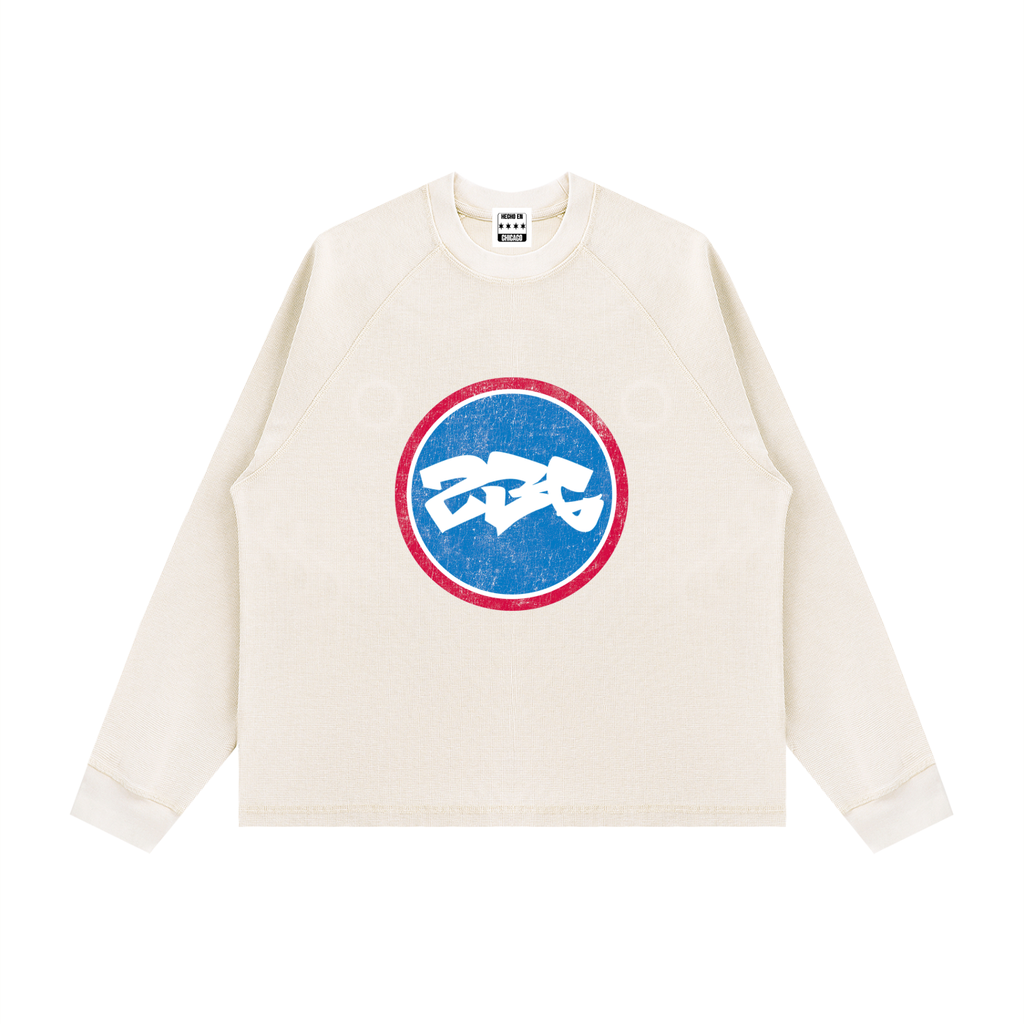 WHITE WAFFLE LONGSLEEVE