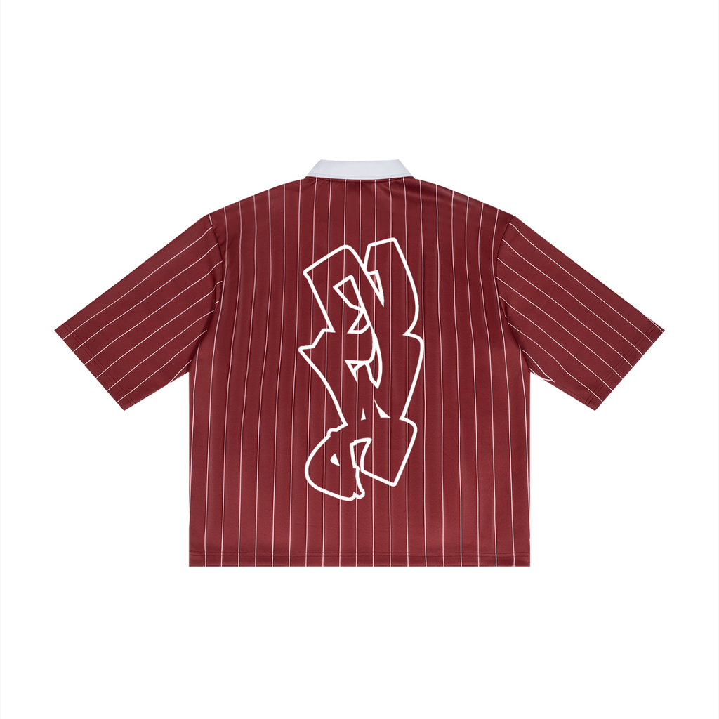 RED PINSTRIPE JERSEY