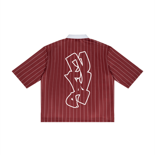 RED PINSTRIPE JERSEY