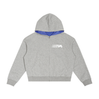 CONTRAST PLAID ZIP HOODIE