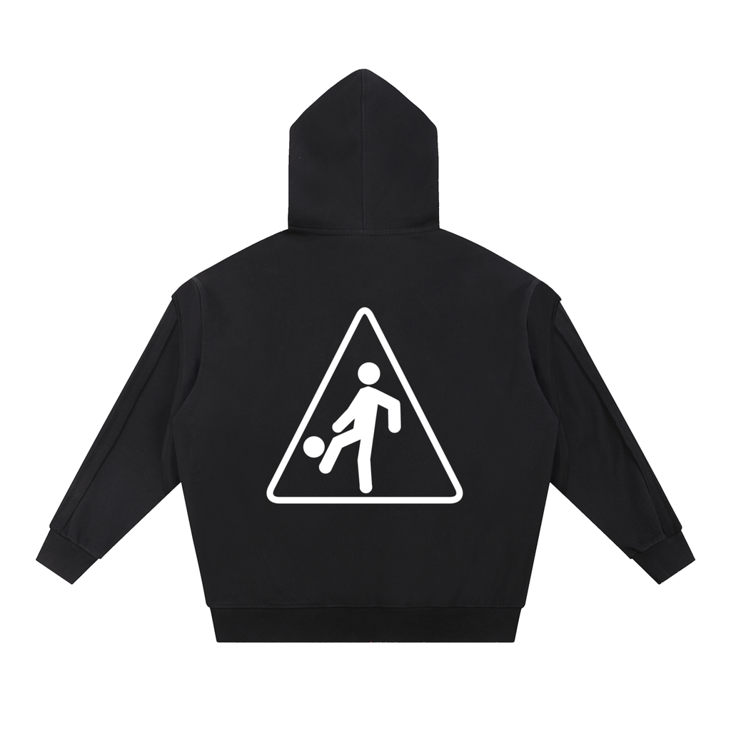 BLACK ZIP HOODIE