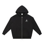 BLACK ZIP HOODIE