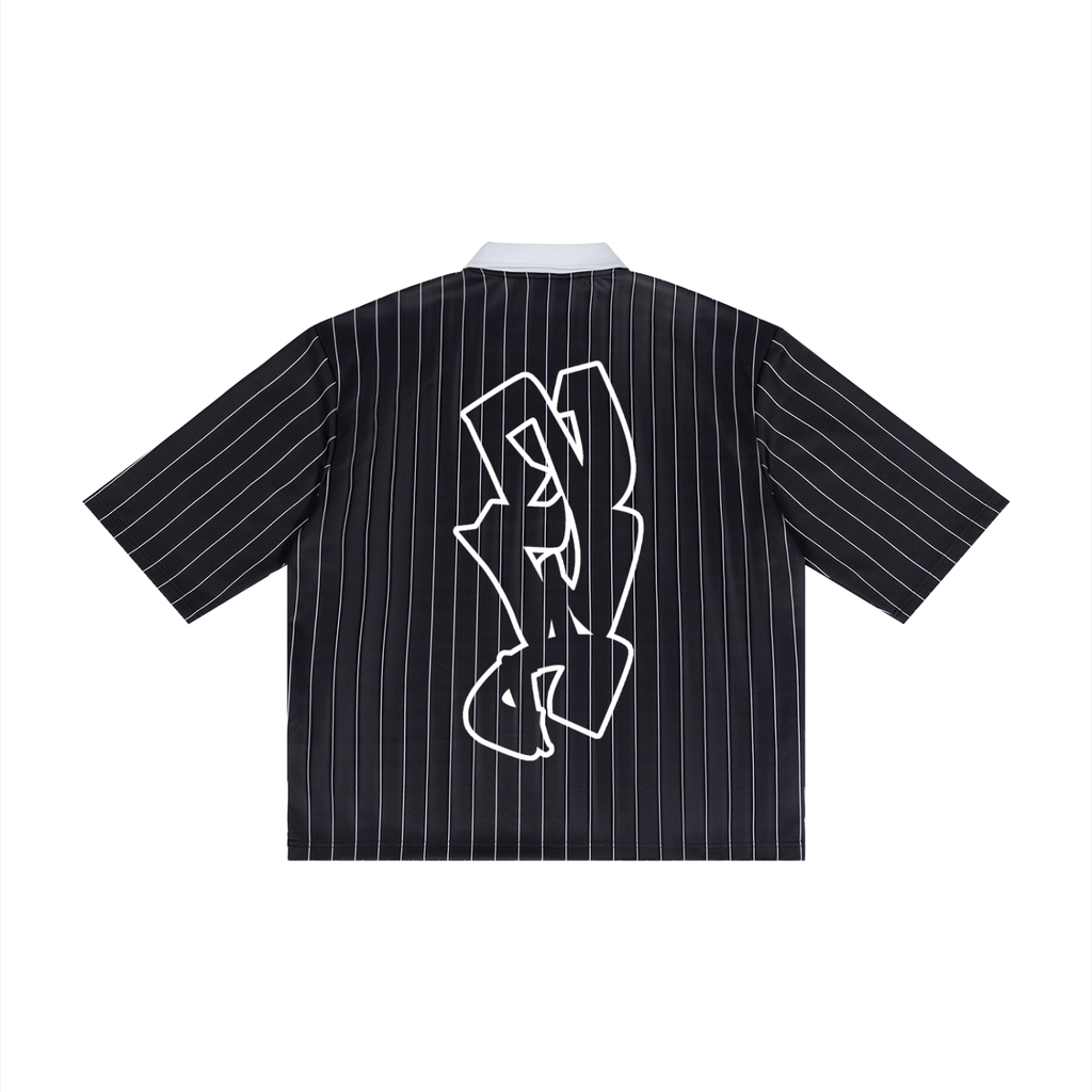 BLACK PINSTRIPE JERSEY
