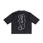BLACK PINSTRIPE JERSEY