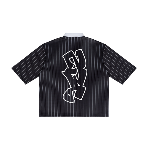 BLACK PINSTRIPE JERSEY