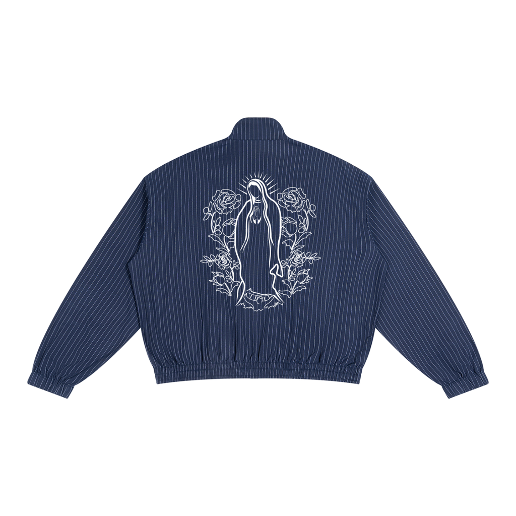 BLUE PINSTRIPE TRACK JACKET