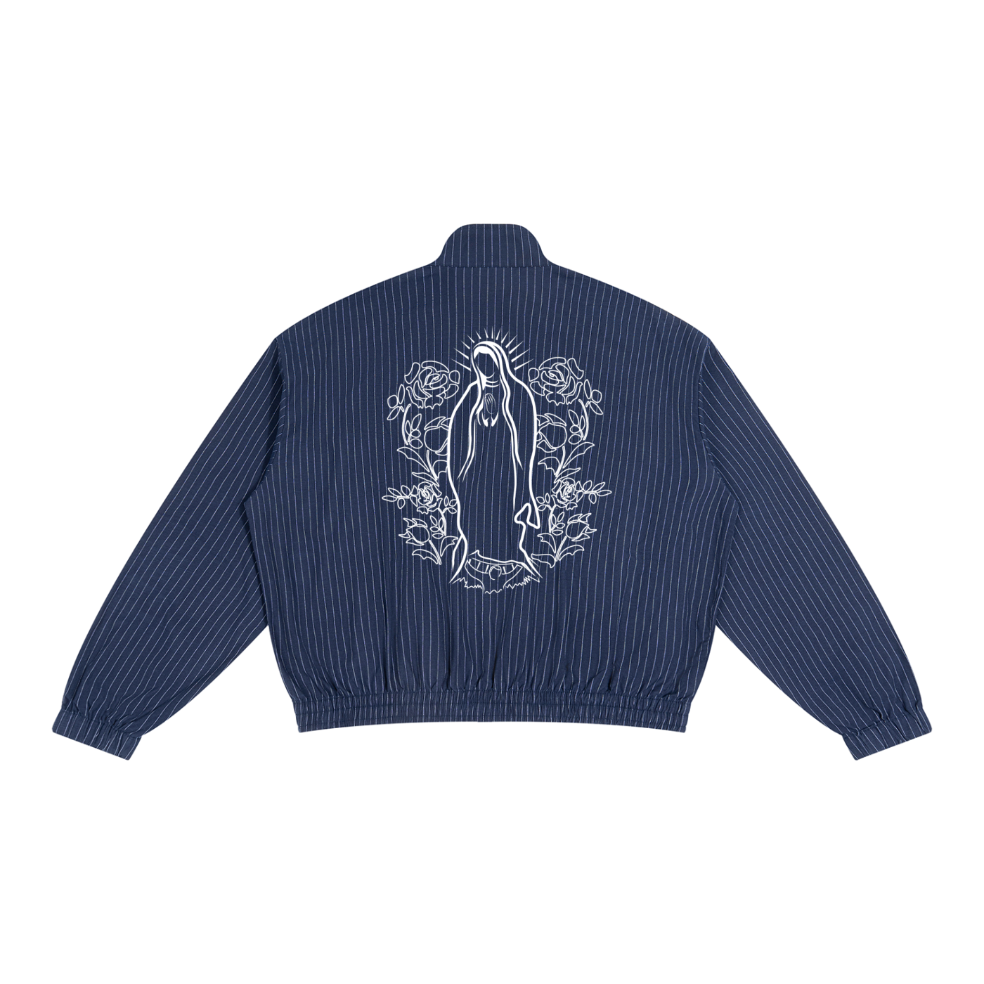 BLUE PINSTRIPE TRACK JACKET