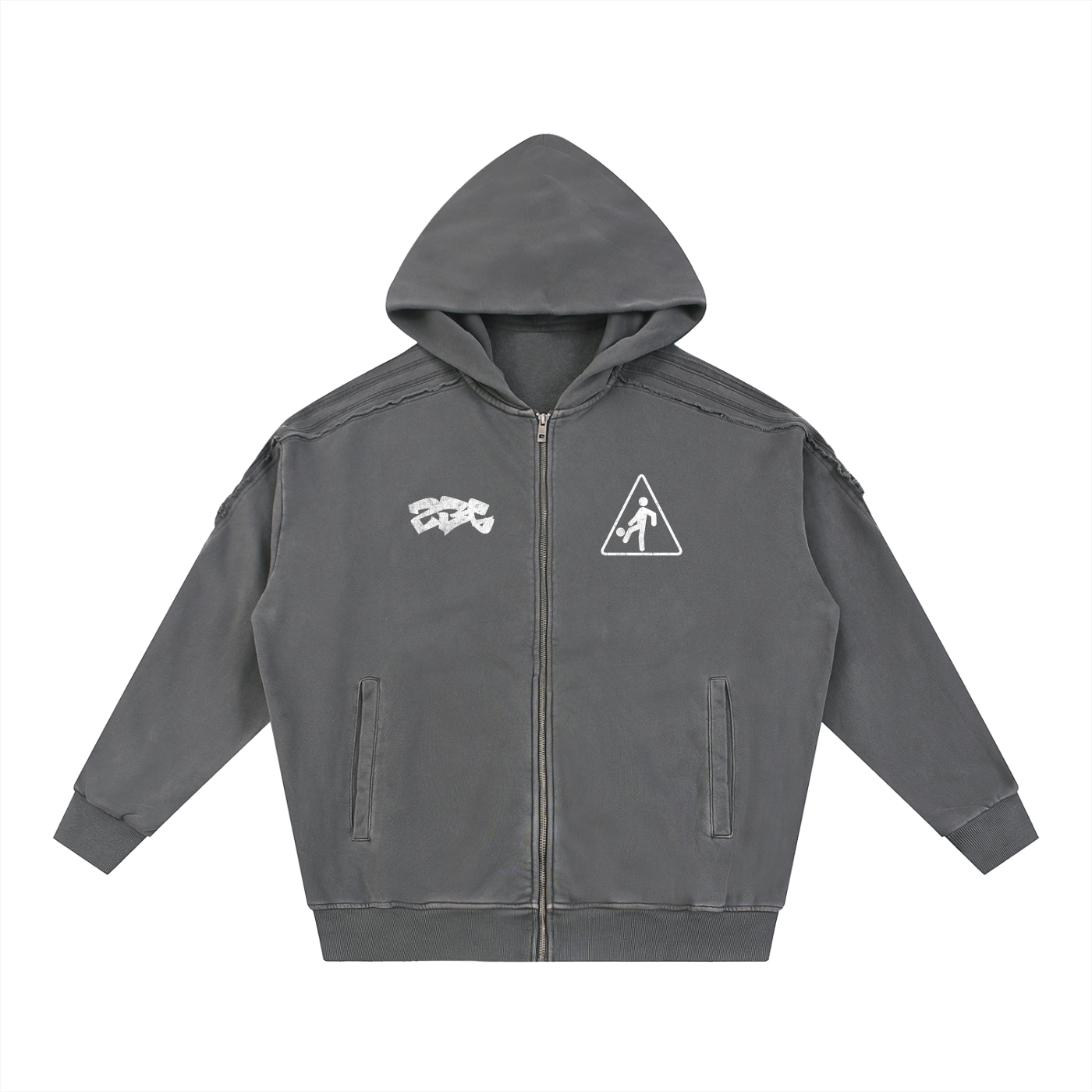 GREY ZIP UP